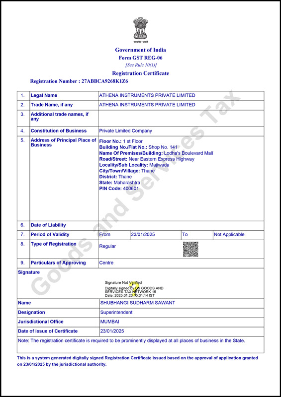 Goverment of India GST REG